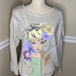 Disney tinker bell sweatshirt. Scoop neck